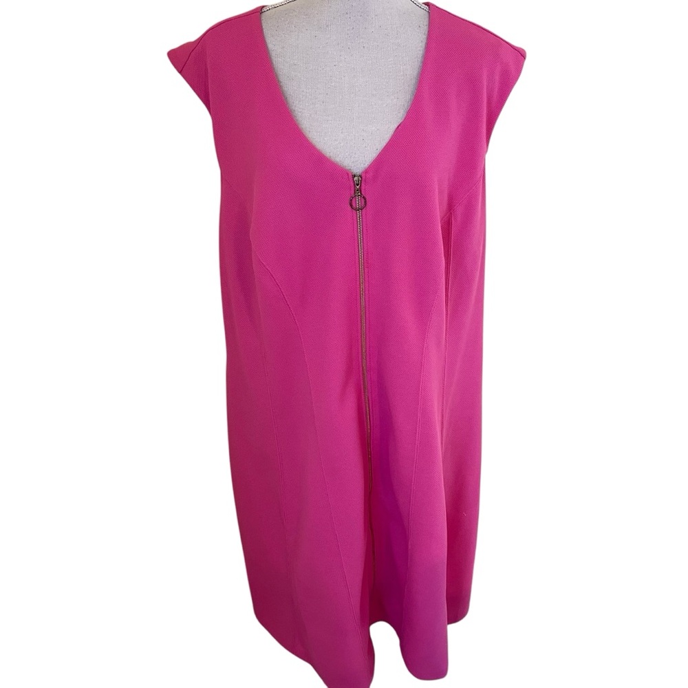 INC International Concepts Bubblegum Pink Knit Sleeveless Dress 3X